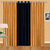 IDOLESHOP Polyester Gold, Black Plain Long Door Curtains(9 feet in Height, Pack of 3)