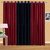 IDOLESHOP Polyester Maroon, Black Plain Long Door Curtains(9 feet in Height, Pack of 3)
