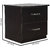 Caspian Leaf Textured Side Table With 2 Drawers