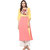 Janasya Women's Pink Printed Crepe A-Line Kurti