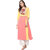 Janasya Women's Pink Printed Crepe A-Line Kurti