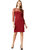 Women's Maroon Round Neck Full Sleeve Solid Knee-Long Shift Dress