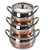 Donga Set With Lid Steel Coper 3 Pcs