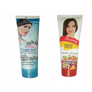 	Minha Combo of 2 Aroma Diamond  Mixed fruit  facial scrub -200 gm each