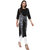 Janasya Women's Black Printed Crepe Straight Kurti