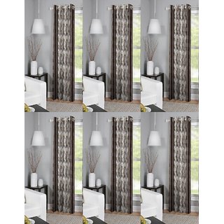 BSN Printed Window Curtain Set Of 6 (4x5)
