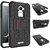 Anvika Defender Case for Coolpad Note 3S dual Layer Tough Rugged Shockproof Hybrid Warrior Armor Case Back Cover With Kickstand / Black
