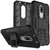 Anvika Defender Tough Hybrid Armour Shockproof Hard PC + TPU with Kick Stand Rugged Back Case Cover for Motorola Moto M  Black
