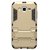 Samsung Galaxy J7 Sm-J700F 2015  Anvika Tough Military Grade Version 3.0 IronMan design Armor Defender Series Dual Protection Layer Hybrid TPU + PC Kickstand Kick Stand Case Cover for Samsung Galaxy J7 Sm-J700F 2015 - Gold
