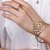 VeroniQ - Gold Jaali Cutwork Design Hand Chain Ring Bracelet - 1 Qty
