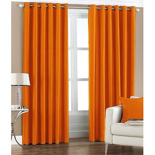 BSN Crush Plain long door curtains set of 2 (4x9)