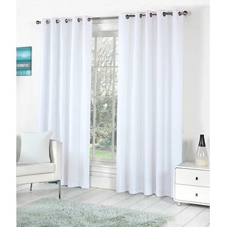 BSN Crush Plain long door curtains set of 2 (4x9)