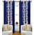 BSN kolaveri blue Printed door Curtains Set of 2 (4x7)