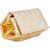 TARUSA Ivory Gold Synthetic Geometric Texture Clutch For Women