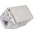 TARUSA Silver White Synthetic Geometric Texture Clutch For Women