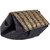 TARUSA Midnight Black Synthetic Geometric Texture Clutch For Women