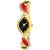 Stylish Beautiful Designer Black Dial Folden Morni Strap For Women Watch - For Girls