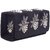 TARUSA Black Suede Embroidered Motif Sling Bag For Women