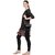 TARUSA Black Suede Embroidered Motif Sling Bag For Women