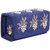 TARUSA Blue Suede Embroidered Motif Sling Bag For Women