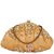 TARUSA Golden Peach Net Abstract Embroidery Clutch For Women