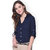 Shree navy blue Formal Cotton Shirt for Women
