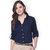 Shree navy blue Formal Cotton Shirt for Women