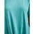 Miss Chase Women's Turquoise Blue Round Neck Half Sleeve Solid Knotted Textured Top