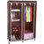Double Door Collapsible Wardrobe with High Qualtiy Metal Frame K448-Brown