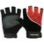 Strauss Comfort Velvet / Stretchback Cut Finger Gloves Medium (Black/Red)