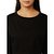 Women's Black Round Neck Full Sleeve Solid Cotton Embroidered Floral Patchwork Boxy Crop Top
