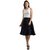 Miss Chase Women's Multicolored Printed Knee Long Flared Pleated Skater Skirt.