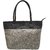 TARUSA Silver Faux Leather Solid Tote Bag For Women