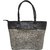 TARUSA Silver Faux Leather Solid Tote Bag For Women