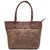 TARUSA Copper Faux Leather Solid Tote Bag For Women