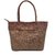 TARUSA Copper Faux Leather Solid Tote Bag For Women