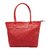 TARUSA Red Faux Leather Snake Work Tote Bag For Women