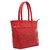 TARUSA Red Faux Leather Snake Work Tote Bag For Women