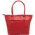 TARUSA Red Faux Leather Snake Work Tote Bag For Women