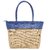 TARUSA Blue Faux Leather Textured Tote Bag For Women