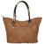 TARUSA Coffee Brown Faux Leather Abstract Tote Bag For Women