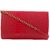 TARUSA Crimson Red Faux Leather Snake Work Sling Bag For Women