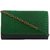 TARUSA Green Faux Leather Snake Work Sling Bag For Women
