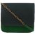 TARUSA Green Faux Leather Snake Work Sling Bag For Women