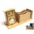 Crownlit 6 in 1 Wooden Desk Organizer, 2 Pens Stand,1 Calendar,2 Card Holder Slot,1 Table Clock