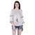 Amiable Casual 3/4th Sleeve Embroidered Women's White Top