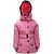 Come In Kids Girls Full Sleeve Winterwear Hooded Full Zipper and Button Closure Solid Black Quilted Jacket