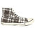 Playboy Men Brown Check Canvas Shoes