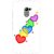 Snooky Printed Colorfull Hearts Mobile Back Cover For Lenovo K4 Note - White