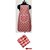 HDECORE Kitchen Combo of 1 Apron and 1 Cotton Kitchen Napkins